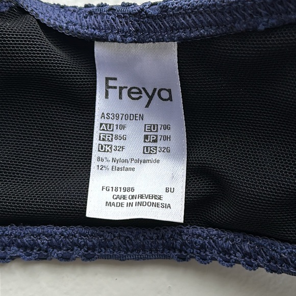 Freya Sundance Sweetheart Bikini Top - Denim Blue - 32G - excellent like new - Picture 8 of 9